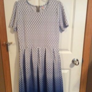 Lularoe XL Amelia Blue and white ombre
